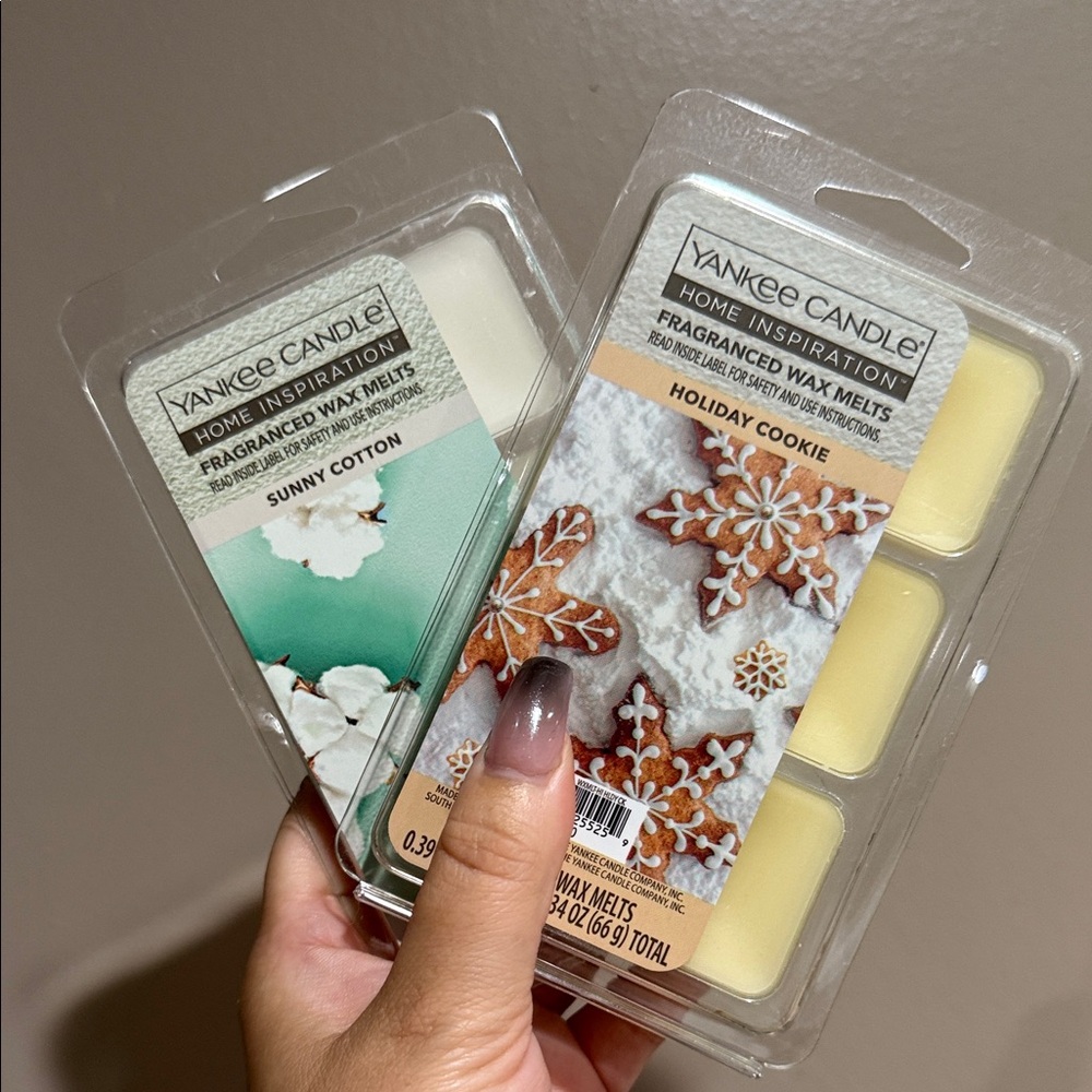 Yankee Candle Sunny Cotton and Holiday Cookie Wax Melts DONATED